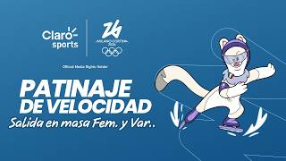 Patinaje de velocidad Milano Cortina 2026 en vivo | Salida en masa varonil y femenil