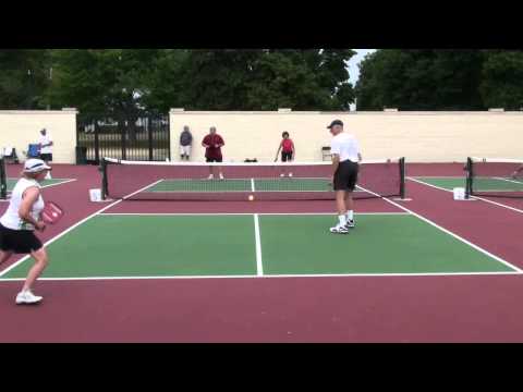 Joe and Carole mixed doubles 60 plus first round first game