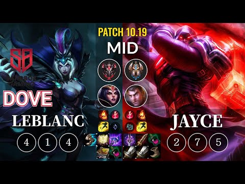SB Dove LeBlanc vs Jayce Mid - KR Patch 10.19