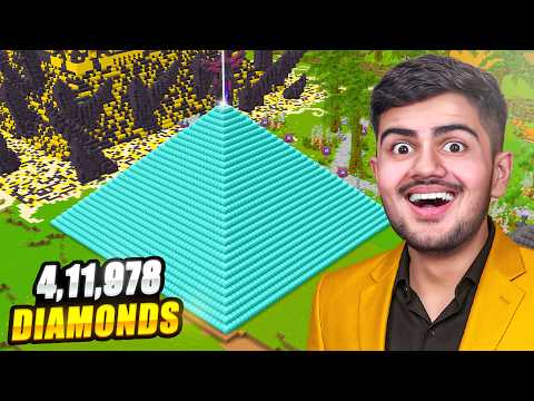 I MADE THE WORLD'S LARGEST DIAMOND BEACON in Minecraft