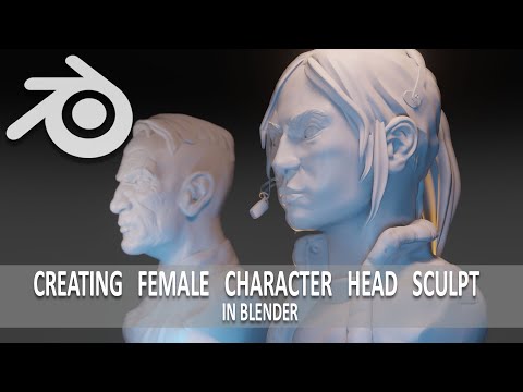 How to Create a Female Character Head Sculpt in Blender - Tutorial