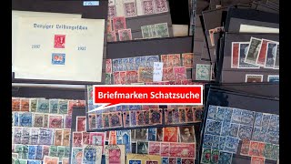 Briefmarken wertvoll? Schatzsuche in einem Steckkartenposten Danzig