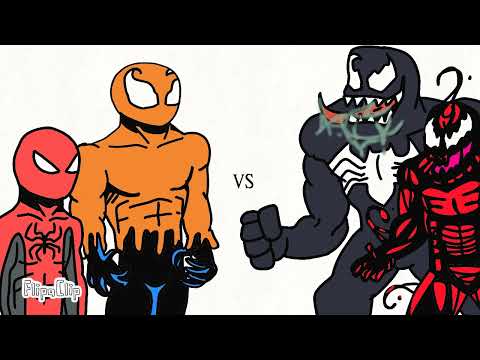 Spiderman and Toxin vs Venom and Carnage