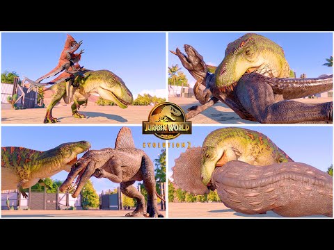 Acrocanthosaurus VS All Dinosaurs Killing Animations 🦖 Jurassic World Evolution 2 - Dinosaurs Fight
