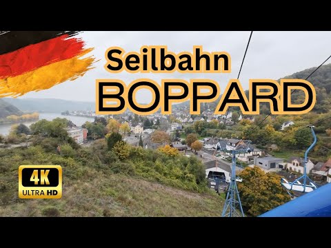 BOPPARD CABLE CAR | Ride on the cable car in Boppard | Boppard Chairlift | 4k and 60FPS