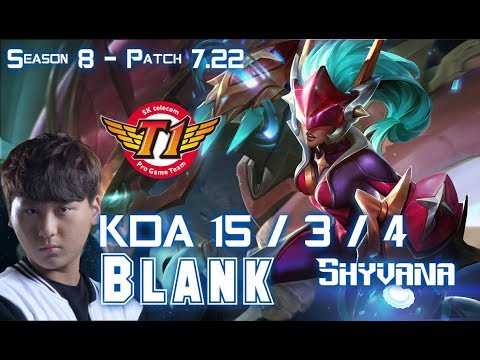 SKT T1 Blank SHYVANA vs HECARIM Jungle - Patch 7.22 KR Ranked
