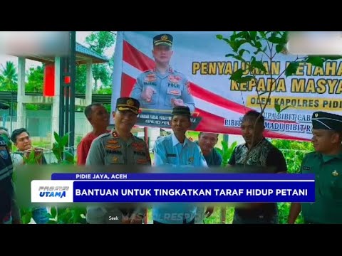 KAPOLRES PIDIE JAYA SALURKAN RIBUAN BIBIT UNTUK KETAHANAN PANGAN