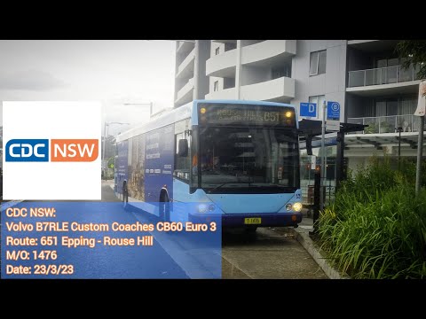 CDC NSW: Volvo B7RLE Custom Coaches CB60 Euro 3 (ZF/ Custom Coaches )