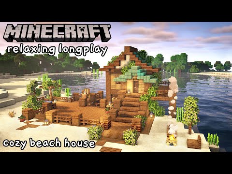 🌊 Ultimate Minecraft Beach House Build | Relaxing longplay