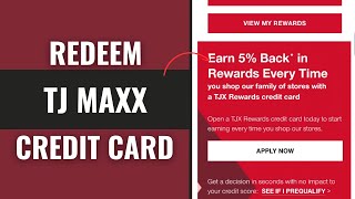 How To Redeem TJ Maxx Credit Card Points