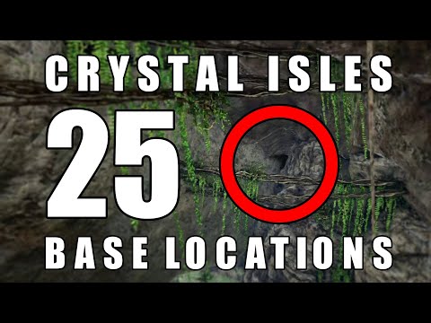 ARK Crystal Isles - 25 Base locations, rat holes, hidden locations and more