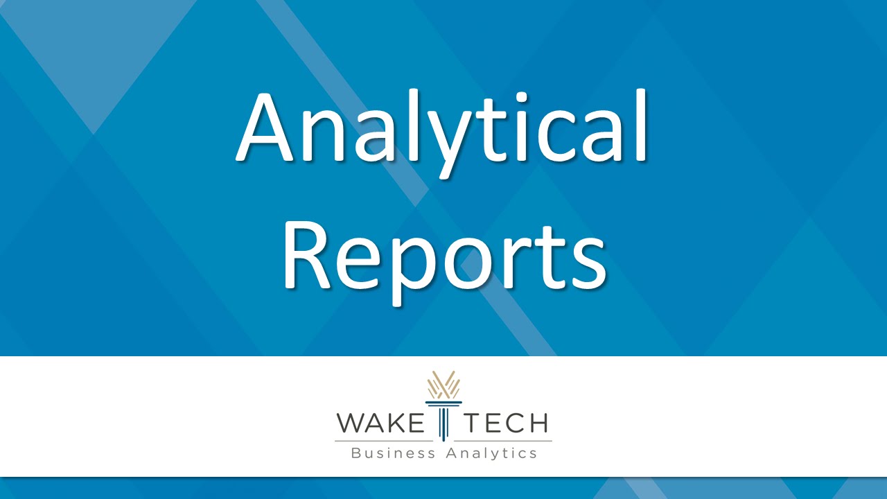 Analytical Reports [BAS 120]