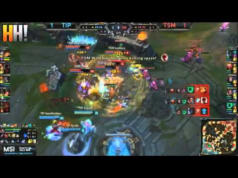 Highlights of Semifinal - TSM vs TIP - G1 - EU LCS Spring 2015 - Semifinal