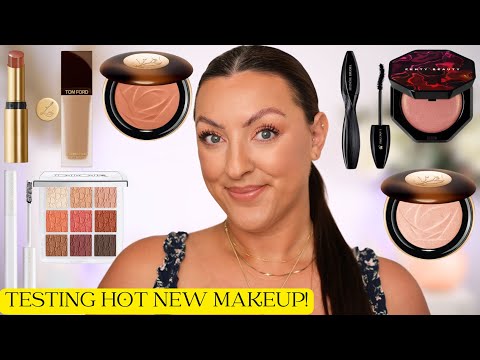 FULL FACE OF TESTING NEW MAKEUP | Lisa Eldridge, Fenty, Lancome & MORE!