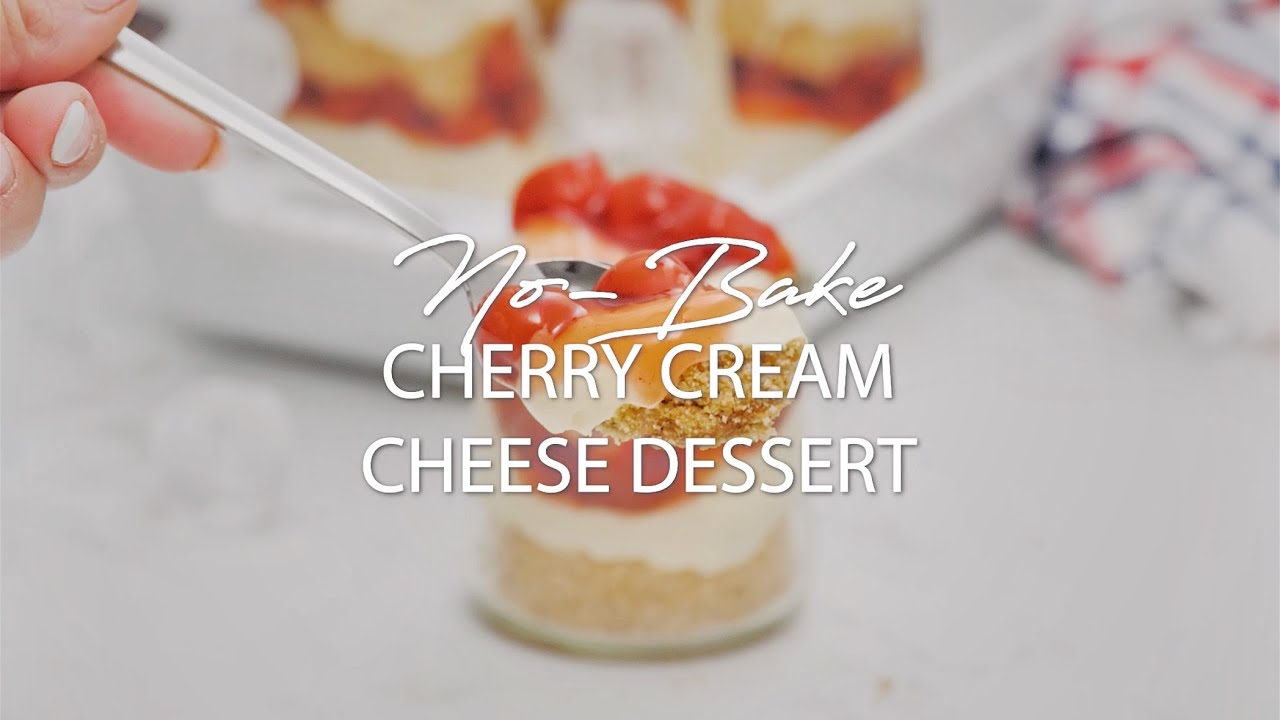 No-Bake Cherry Cream Cheese Dessert