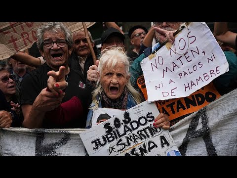 Argentinische Gewerkschaften demonstrieren in Buenos Aires vor landesweitem Streik