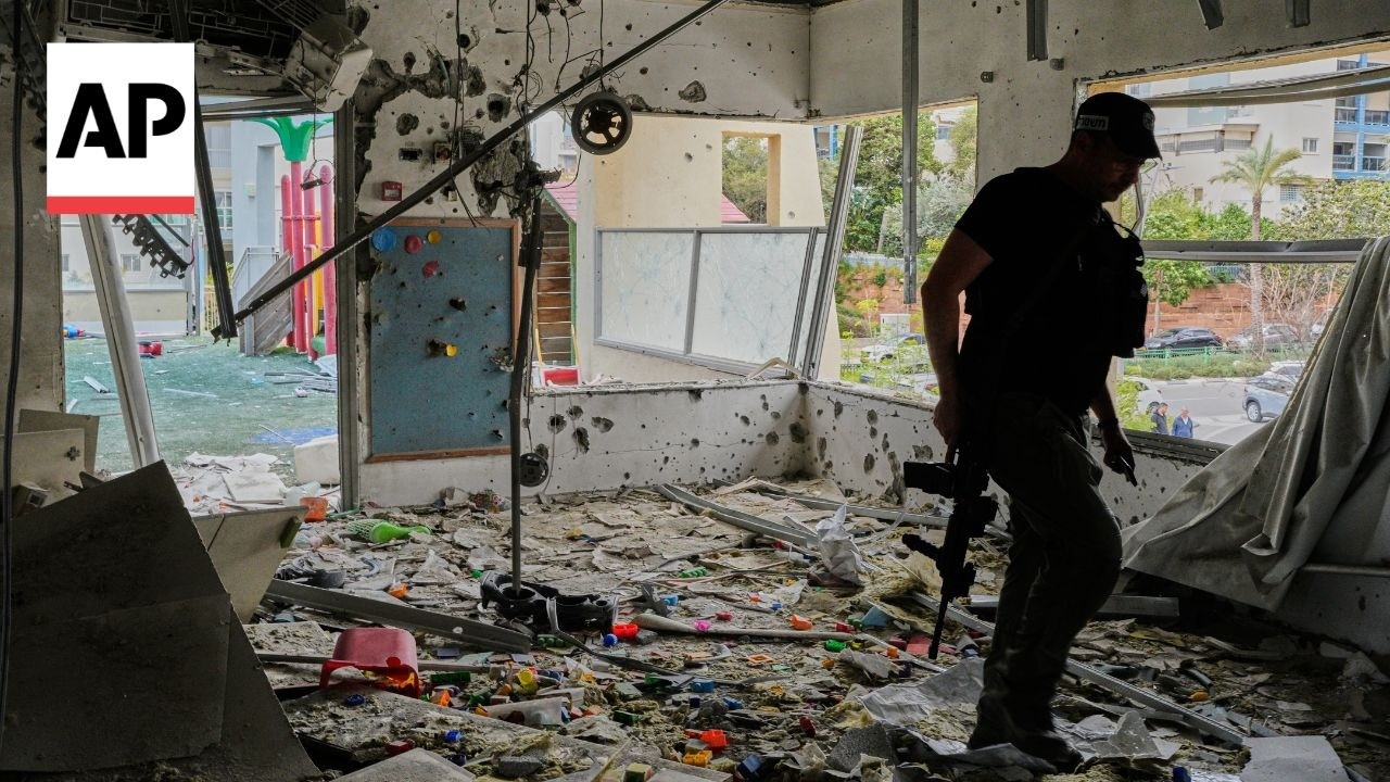 Video | Israel says fragments of Iranian missile struck a kindergarten in centre of country