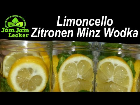Limoncello Wodka Zitrone Minze Likör selber machen