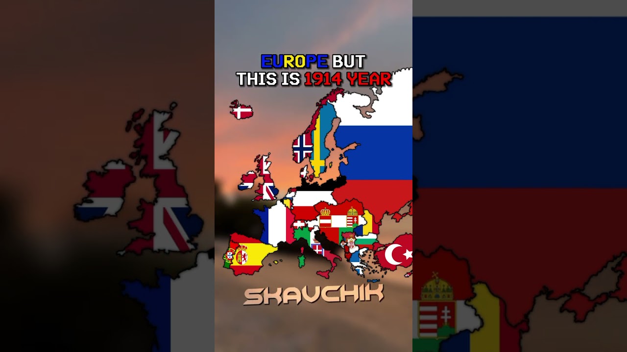 Europe, but this is 1914 year #shorts #geography #map #europe #1914