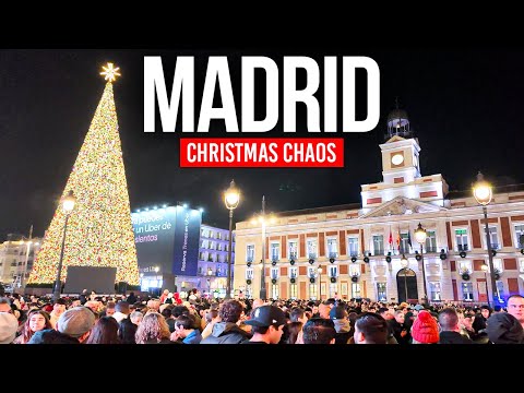 MADRID, Spain 🇪🇸 FULL STREETS & Christmas Lights | 4K Walking Tour