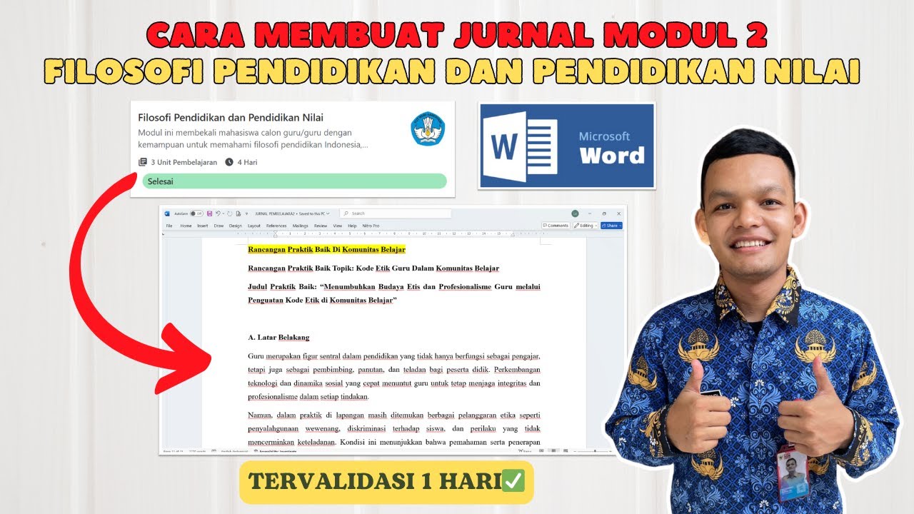 Cara Membuat Jurnal Filosofi Pendidikan dan Pendidikan Nilai PPG 2025 Modul 2 Tervalidasi