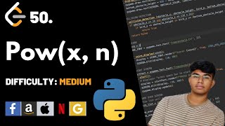 YouTube video 'Pow(x, n) | Leet code 50 | Theory explained + Python code | July Leet code'