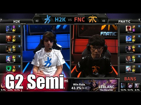 Fnatic vs H2K Gaming | Game 2 Semi Finals S5 EU LCS Spring 2015 playoffs | FNC vs H2K G2 VOD