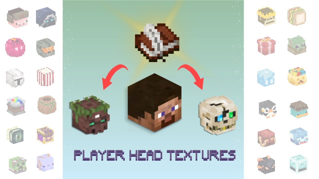 Custom Player head textures datapack tutorial