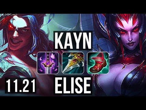 KAYN vs ELISE (JNG) | 11/1/6, 800+ games, Legendary | KR Master | 11.21