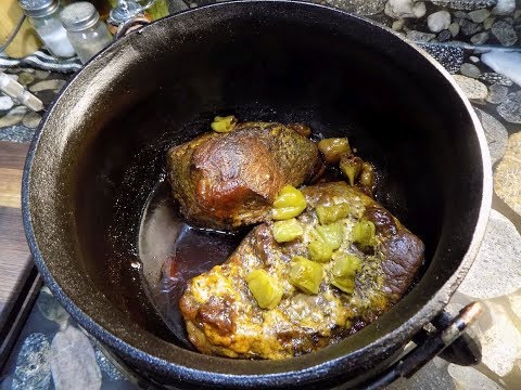Mississippi Pot Roast in a Cast Iron Pot