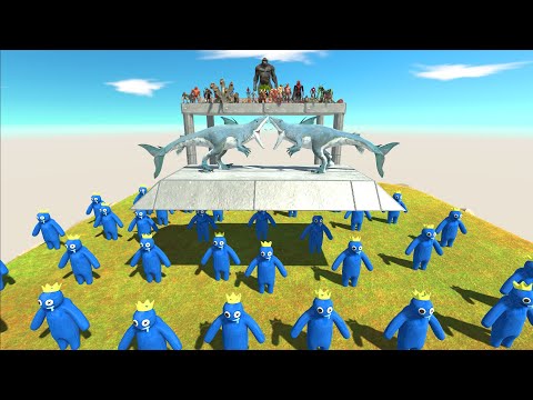 Fight On Rainbow Friends Blue - Animal Revolt Battle Simulator
