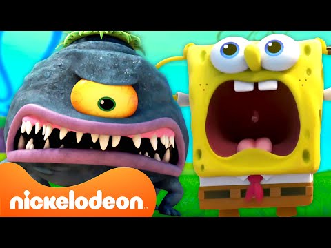 Capa de Kamp Koral | Bob Esponja Sendo Atacado SEM PARAR por 45 Minutos Seguidos 😭 | Nickelodeon