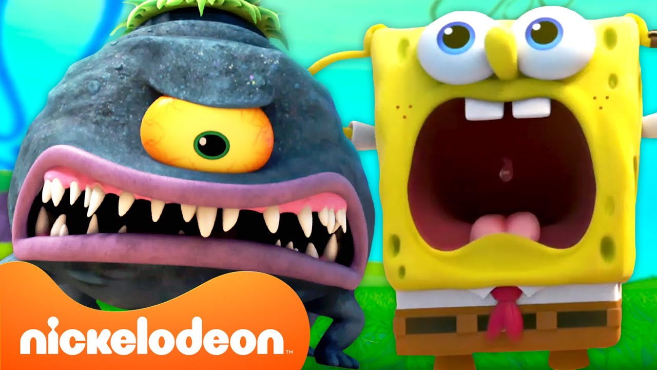 Kamp Koral | Bob Esponja Sendo Atacado SEM PARAR por 45 Minutos Seguidos 😭 | Nickelodeon
