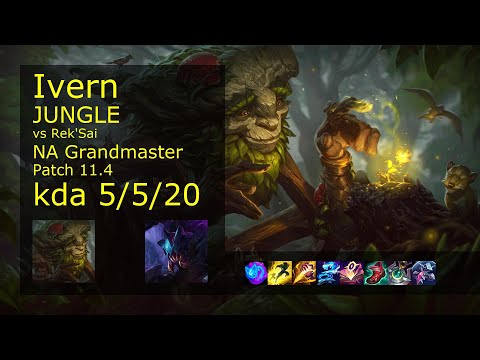Ivern Jungle vs Rek'Sai - NA Grandmaster 5/5/20 Patch 11.4 Gameplay