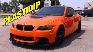 Plasti Dip Wheels + Gloss + Dip Coat on Orange BMW M3