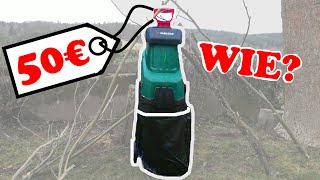 Der günstigste Gartenhäcksler Deutschlands: Der Parkside PMH 2400 Messerhäcksler inkl. Messerwechsel