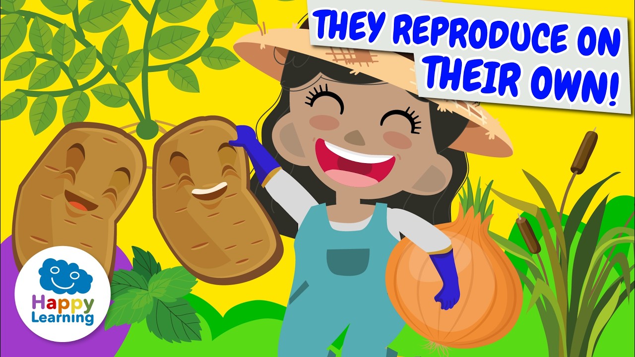 🌱HOW do PLANTS reproduce WITHOUT SEEDS? | ASEXUAL REPRODUCTION | Educational Videos @HappyLearningEN