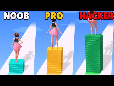 NOOB vs PRO vs HACKER in Strip Roll