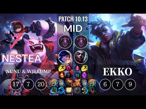 JT Nestea Nunu & Willump vs Ekko Mid - KR Patch 10.13