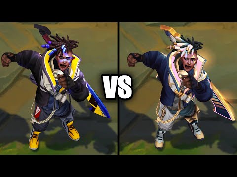 Breakout True Damage Ekko vs True Damage Ekko Skins Comparison (League of Legends)