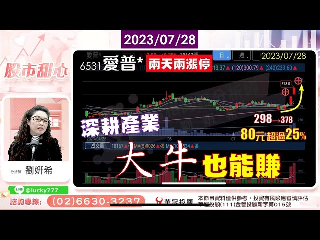 07/28【甜心盤後影音】深耕產業，大牛也能賺！