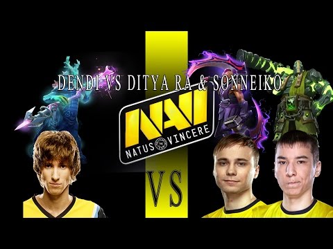 DOTA 2 Navi Crew - Dendi VS Sonneiko & Ditya Ra