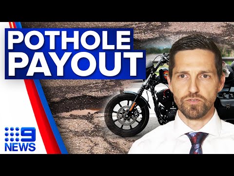 Woman receives six-figure payout after pothole battle | 9 News Australia