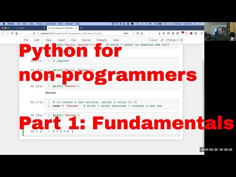 Python for non-programmers, lesson 1: Intro and fundamentals