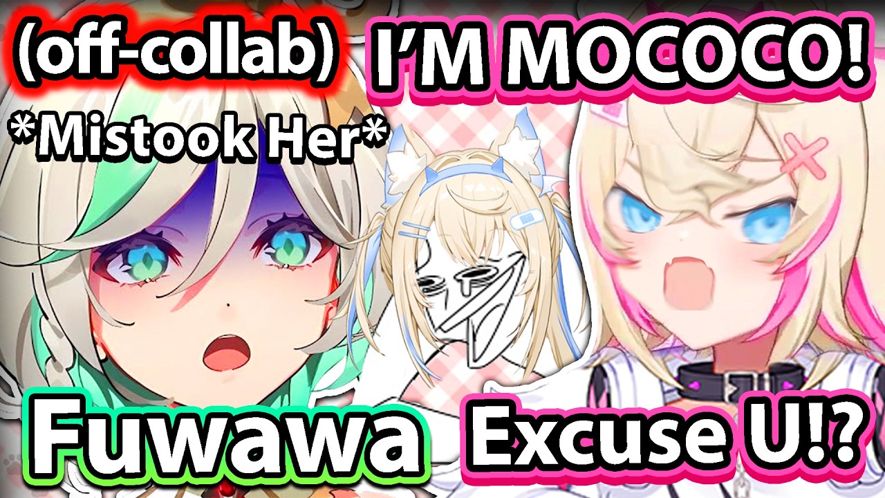 Cecilia accidentally mistook Mococo as Fuwawa IRL during their off collab 【Hololive】