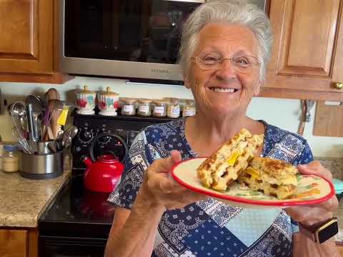 Sausage Chaffle Egg and Cheese Breakfast Sandwich