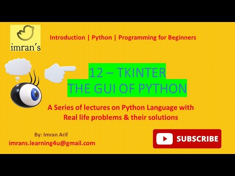 Python Tutorial for Beginners 12 | Tkinter - The GUI of Python