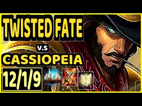 DOPA (APDO) (TWISTED FATE) vs CASSIOPEIA - 12/1/9 KDA MID CHALLENGER GAMEPLAY - KR