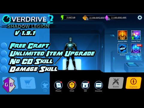 Overdrive 2 Free Craft,Unlimited Item,Skill Damage with Game Guardian | No Root