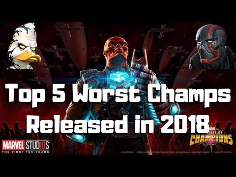 Top 5 Worst Champs Released in 2018! - Marvel Contest of Champions